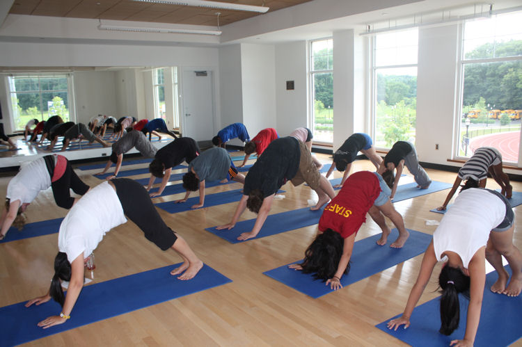 Teens at yoga