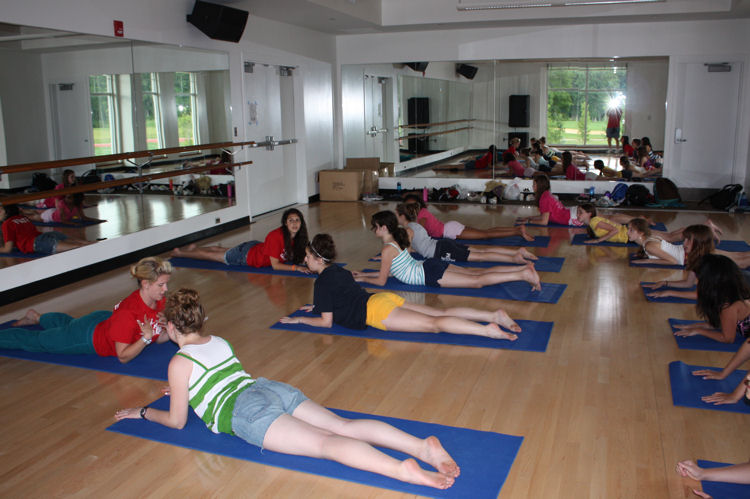 Yoga at camp