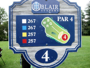Golf course sign