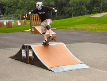 Skate park tricks