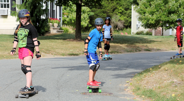 Large Longboarding group