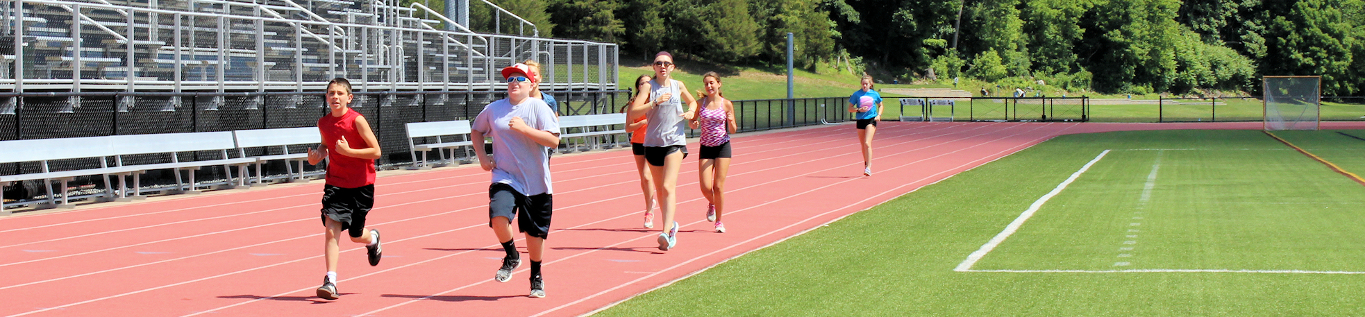 Jogging on the track