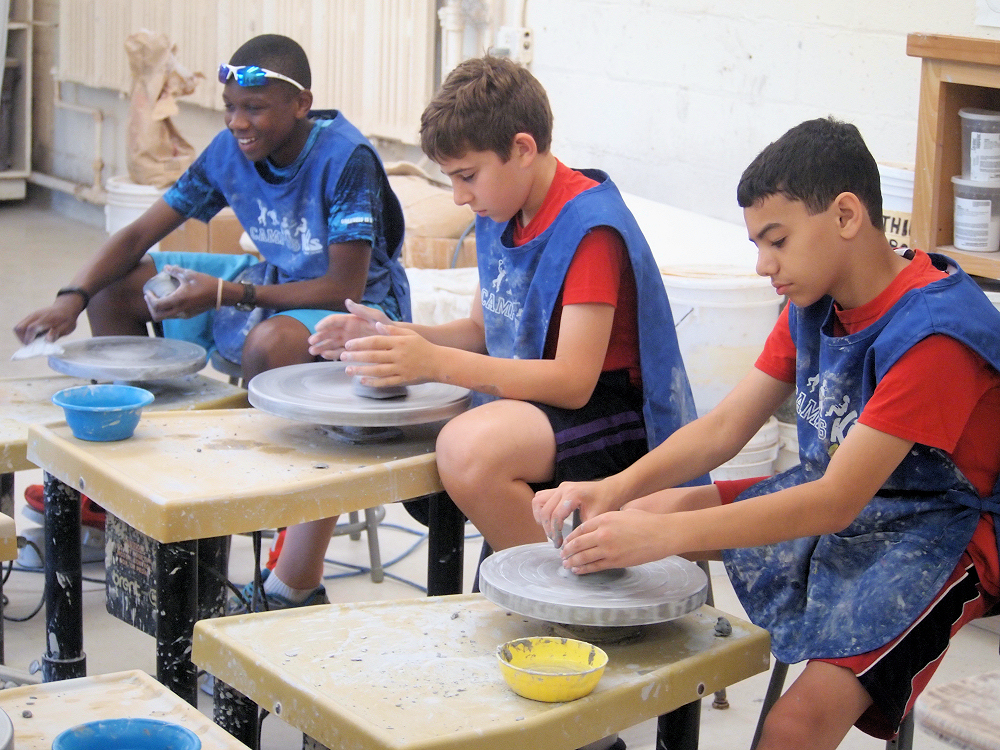 boys doing ceramics